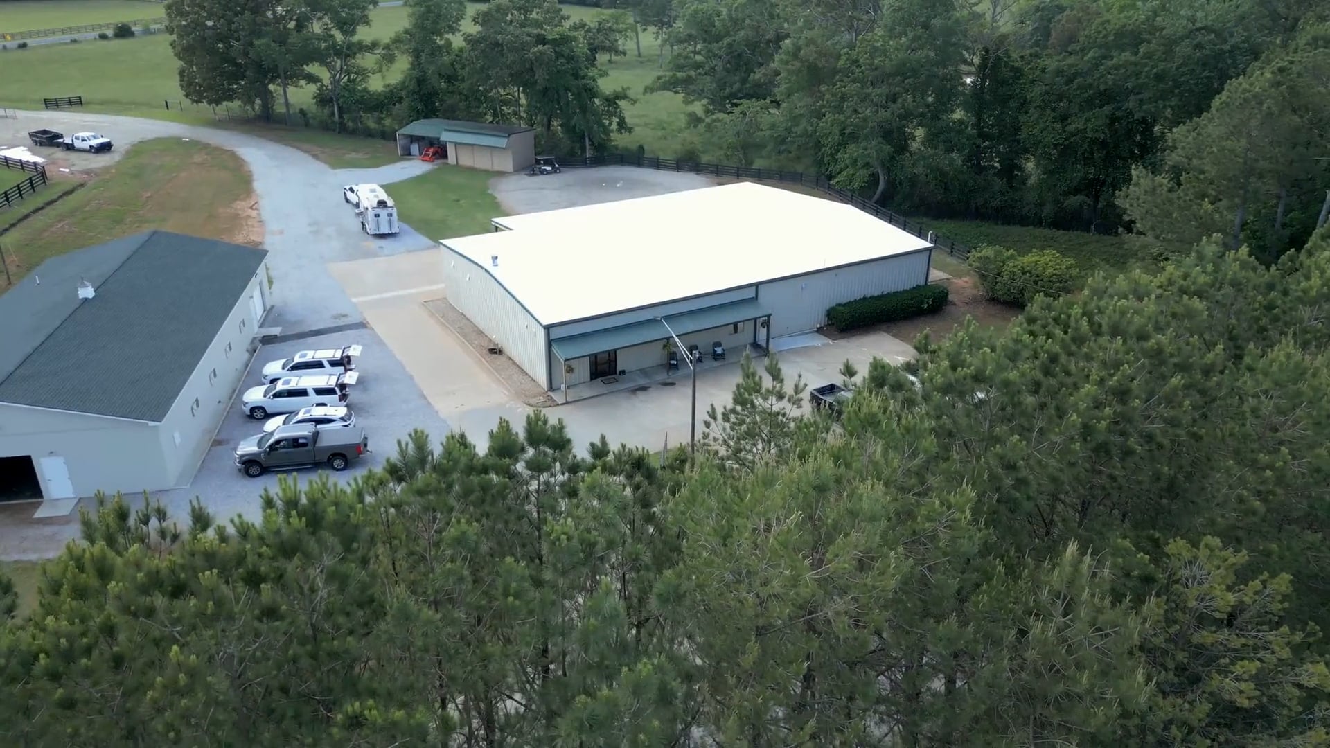 aerial view of Countryisde Equine Hospital