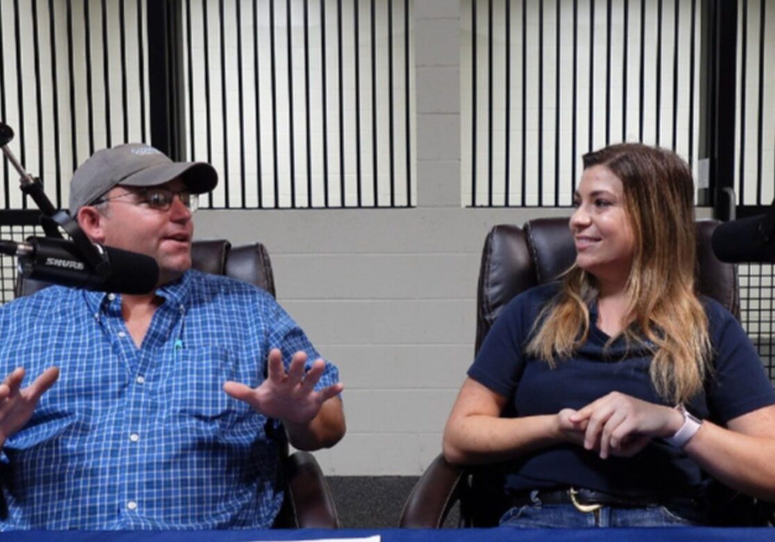 hosts chatting on The Equine Vet Connect Podcast